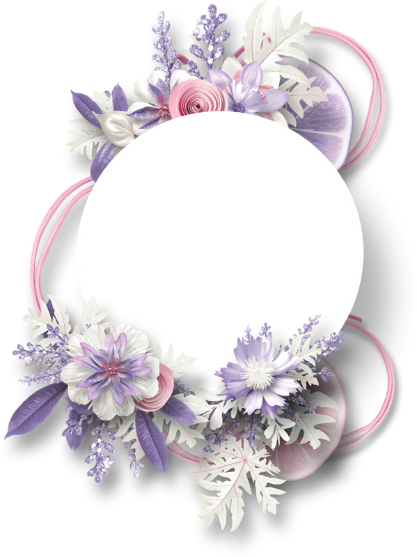 061ed113 - Floral Circular Border Png (599x800)