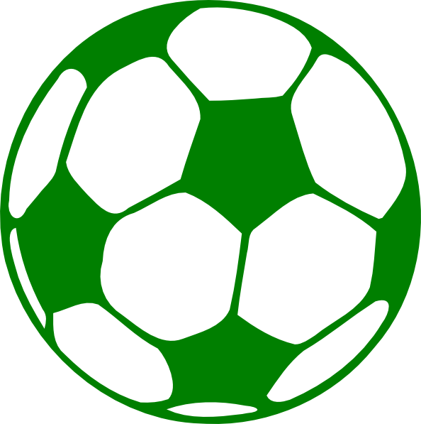 Green Soccer Ball Clip Art (594x597)