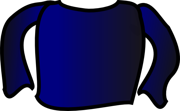 Blue Long Sleeve Shirt Clip Art - Cartoon Long Sleeve Shirts (600x369)