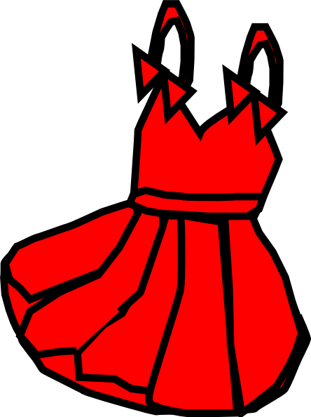 Dress Clip Art At Clker - Short Dress Clip Art (444x594)