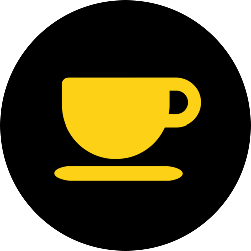 Coffee - Yellow Circle (500x500)