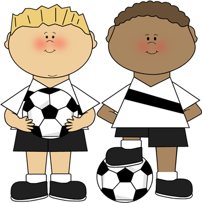 Boys Soccer Clip Art - Boys Playing Soccer Clip Art (398x400)