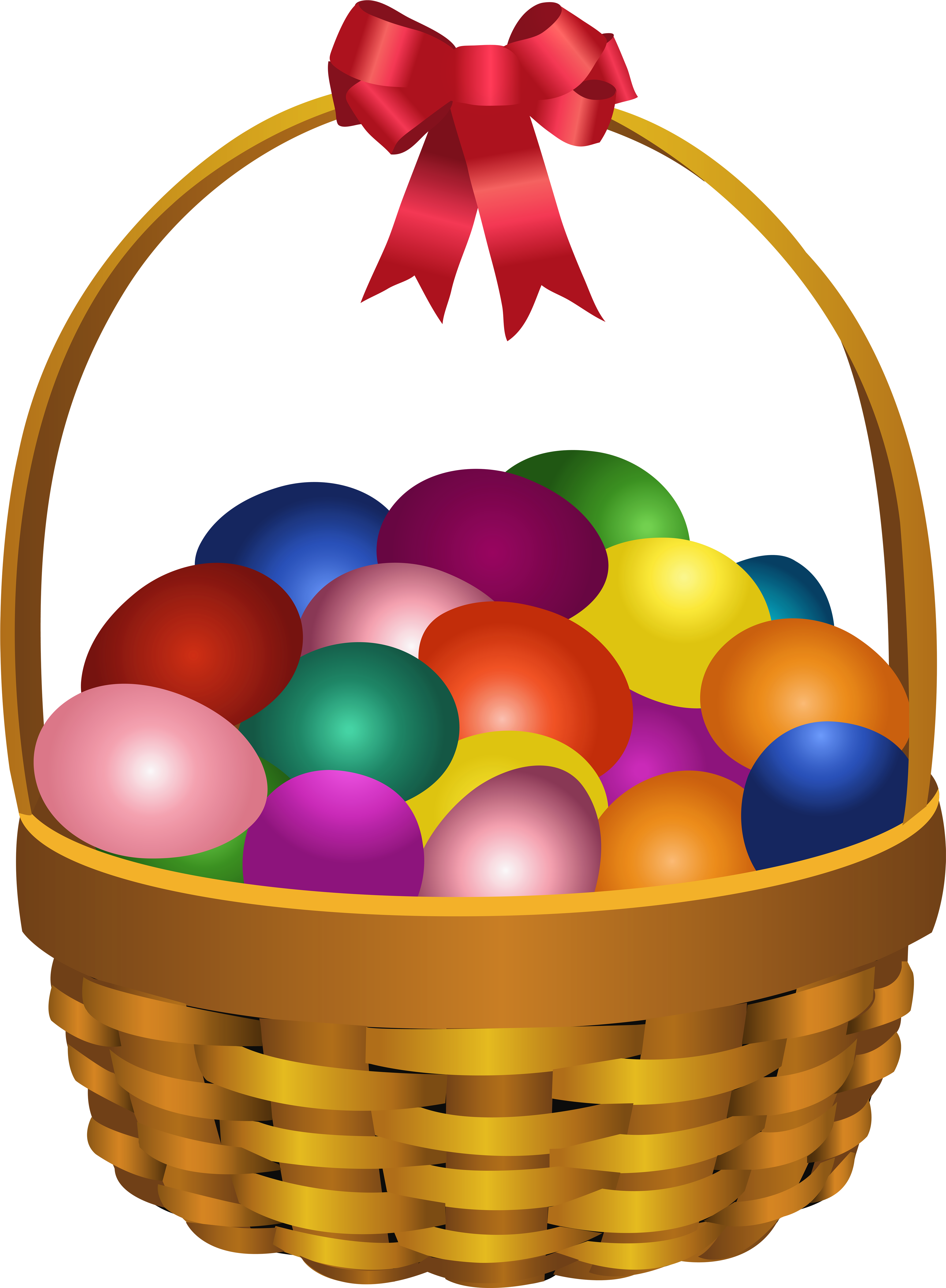 Easter Eggs In Basket Transparent Png Clip Art Image - Easter Basket Clipart Png (5142x7000)