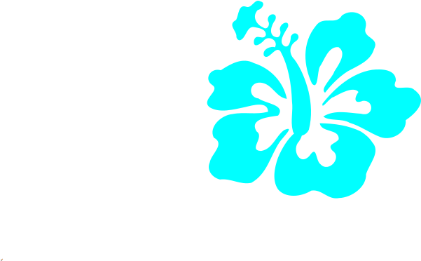 Aqua Hibiscus Clip Art At Mzayat - Hibiscus Clip Art (600x396)