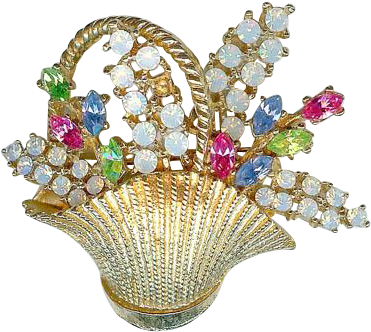 Charming Vintage Signed Art Easter Rhinestone Flower - Jewellery (370x370)