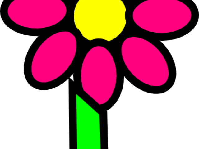 Pink Flower Clipart Stem Clipart - Clip Art (640x480)