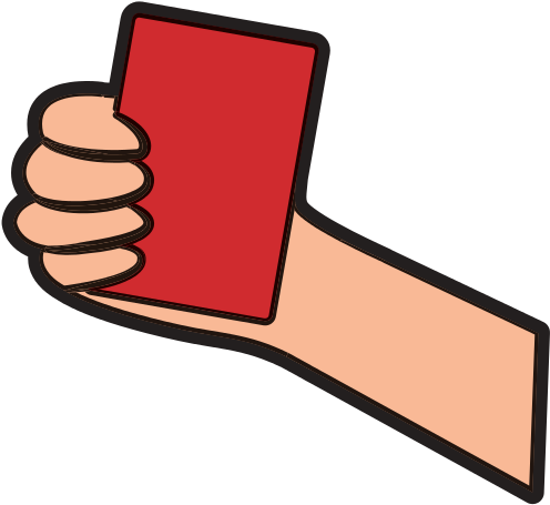 Red Card Referee Football Soccer Icon Image - Vector Graphics (550x550)