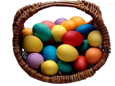 Transparent Easter Egg Basket - Easter Basket Png Transparent (400x300)