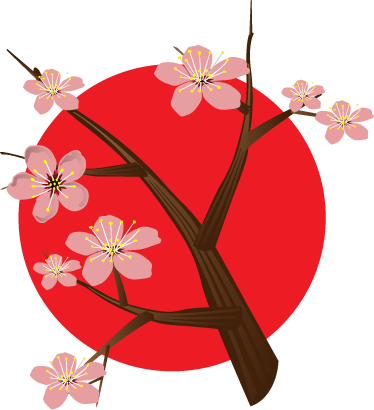 Japan Cherry Blossom Art (374x410)