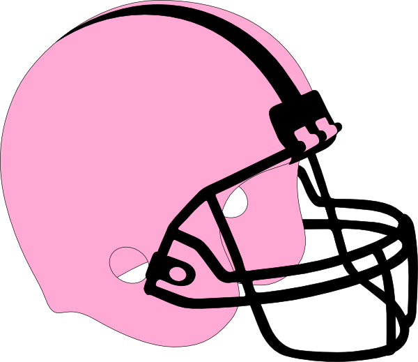 Black - Football - Helmet - Clipart - Pink Football Helmet Clipart (600x519)