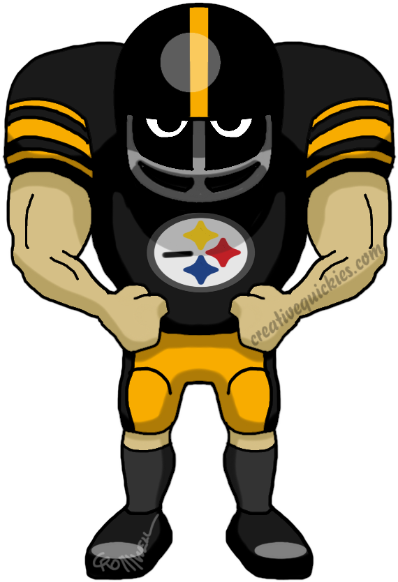 Stellers Clipart Cartoon - Patriot Football Players Cartoon (752x940)