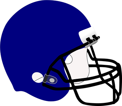 Helmet Football Basketball Protection Spor - Royal Blue Football Helmet (392x340)