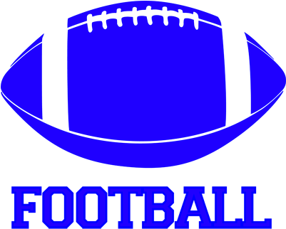 Blue Football Clipart - Football Clip Art Blue (400x339)