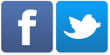 Logo Facebook Y Twitter Png - Facebook Y Twitter Png (460x275)
