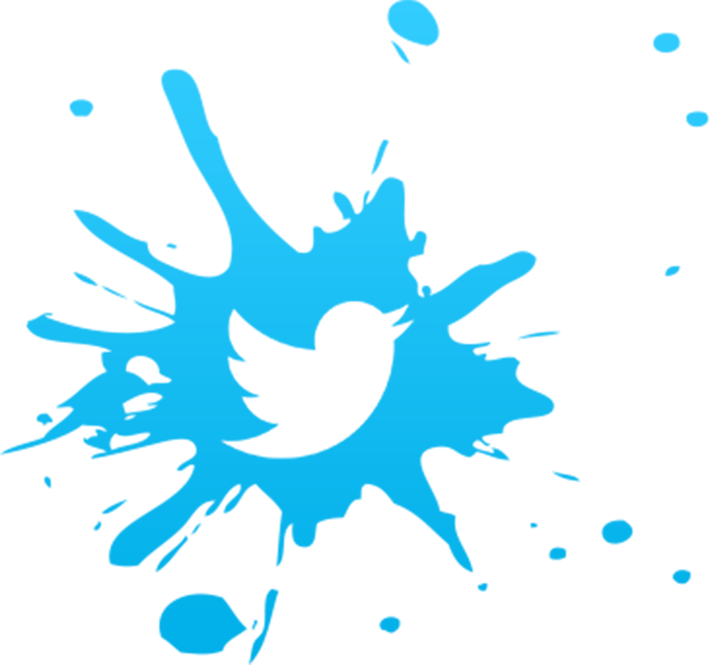 Twitter Logo Silhouette - Blood Splat (1460x1368)