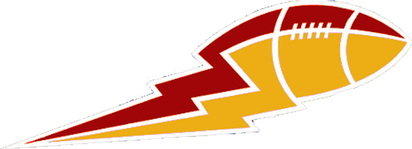 Red Lightning Cliparts - Purple Football (877x386)