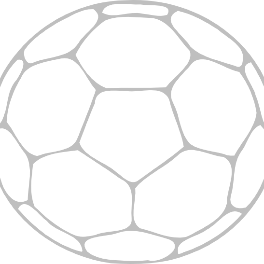 Football Outline Clipart Soccer Ball Outline Clip Art - Simple Or Beaded Bangle Bracelet (1024x1024)