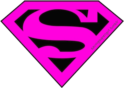 Logo Clipart Supergirl - Super Girl Logo Pink (431x335)