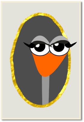 Free Digital Funny Bird Scrapbooking Embellishment - Cartoon (289x431)