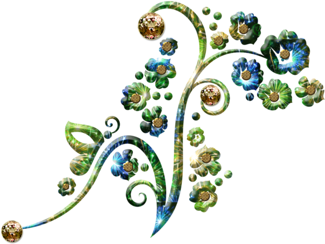 Graceful Decorative - Flower Fascination - Highest Quality Wall Decal Stickers (700x700)