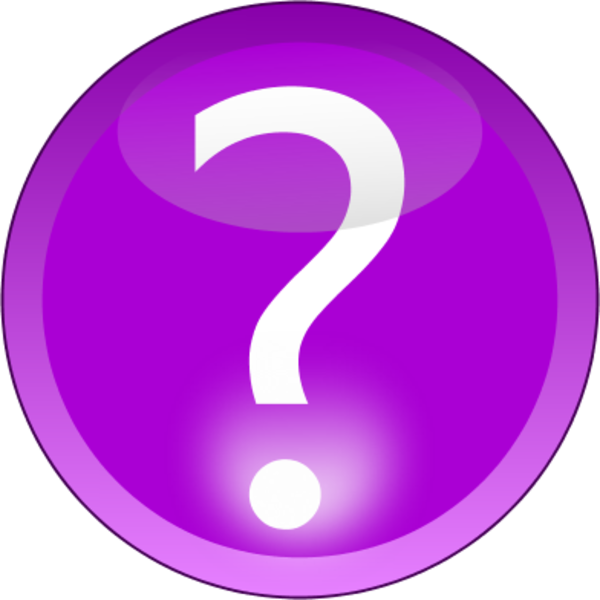 Purple - Question - Mark - Clip - Art - Question Mark In Purple Colour (600x600)