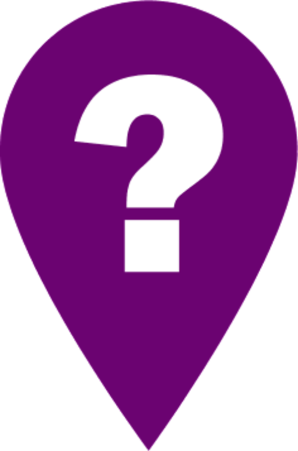 Red Help Icon - Question Mark In Purple (600x908)