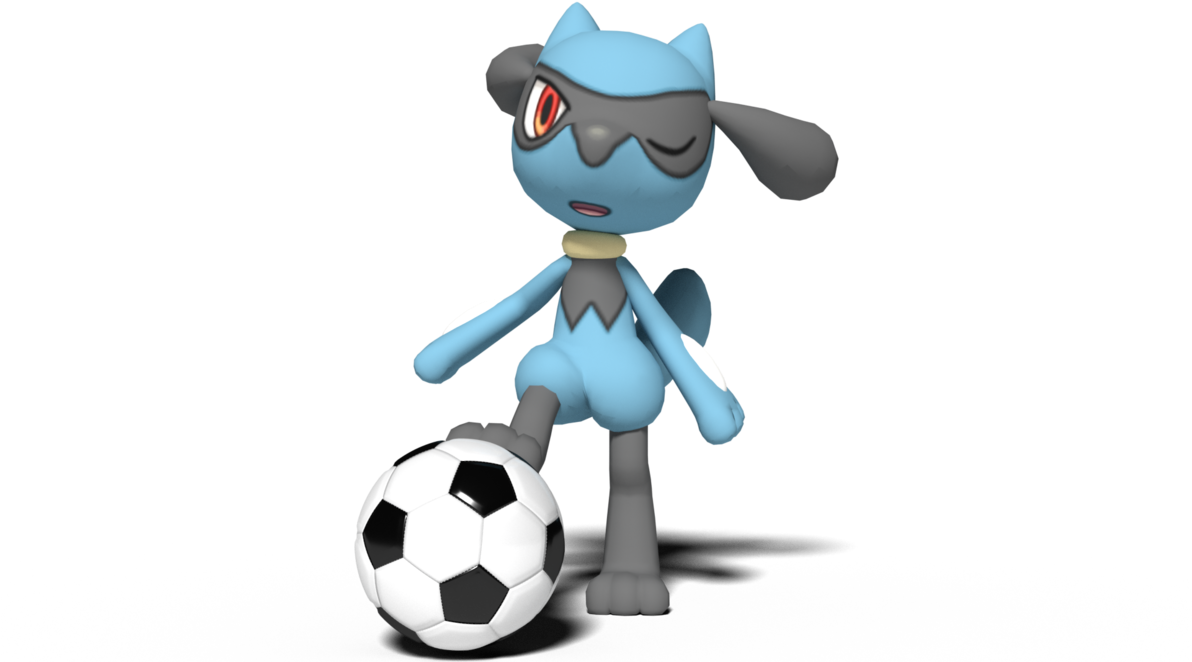 Soccer Player Riolu By Kuby64 - Cartoon (1191x670)