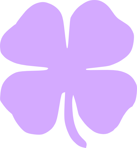 Four Leaf Clover 4 Leaf Clover Clip Art At Vector Clip - Purple Four Leaf Clover (552x597)
