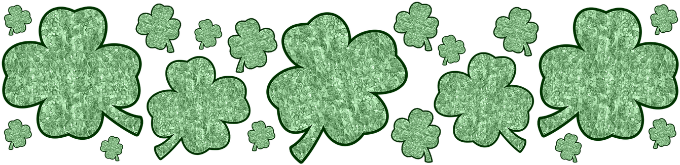 Classy Idea Four Leaf Clover Clipart Images Pixabay - Saint Patrick Day 2018 (1360x340)