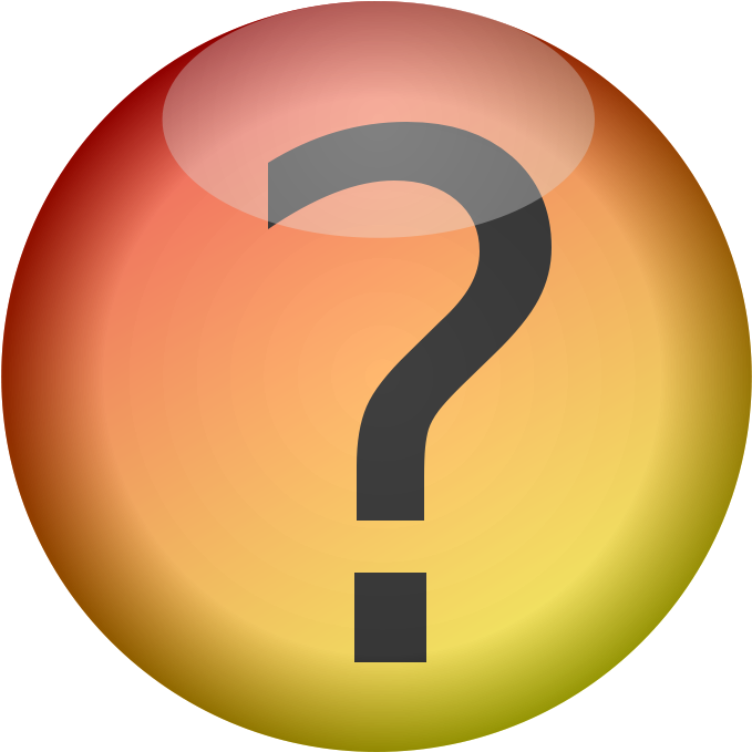 Glossy Question Mark Button Clip Art At Clker - Question Mark (680x800)