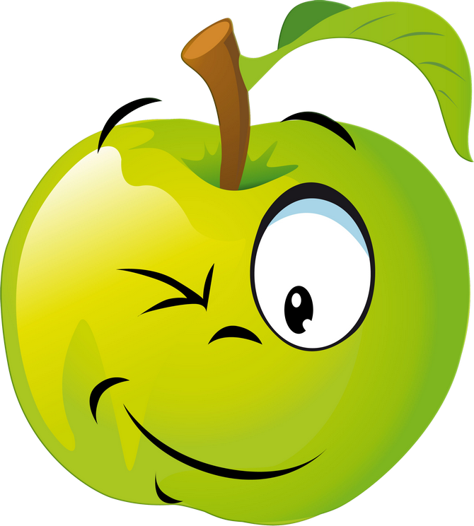 Funny Fruit 100 - Funny Fruit Clipart Png (670x744)