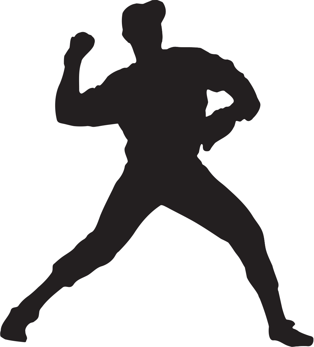 Baseball Pitcher Football Player Clip Art - Baseball Pitcher Clipart Transparent (1020x1125)