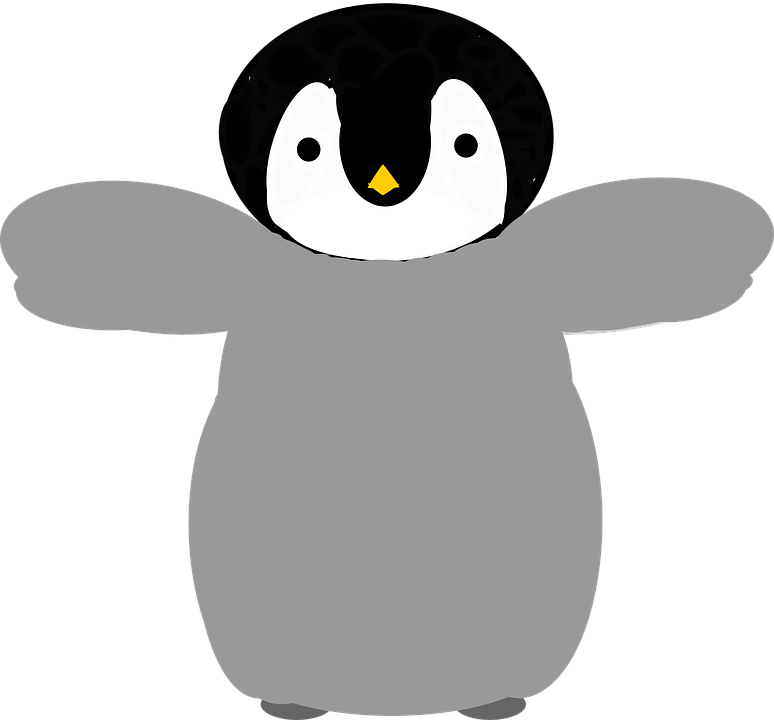 Emperor Penguin Chick Head Clip Art At - Moving Cute Penguin Animations (774x720)