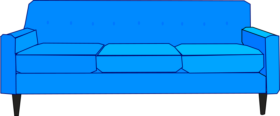 Clipart Couch (900x373)