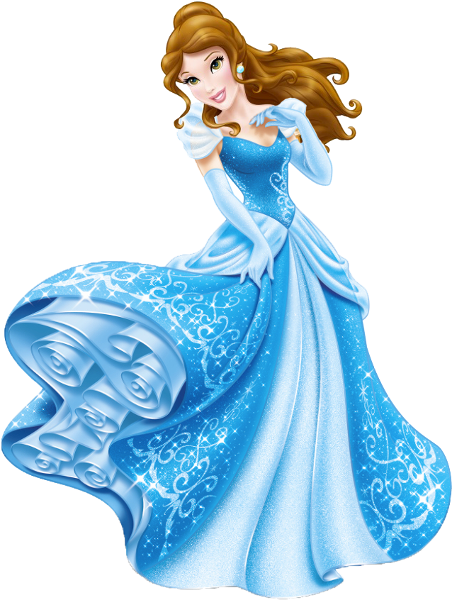 Blue Dress Clipart Belle - Cinderella High Resolution (669x879)