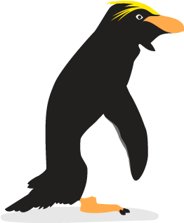 Rockhopper Penguin Clipart Macaroni Penguin - Macaroni Penguin Clip Art Png (269x459)