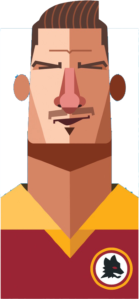 Roma Football Player Playmaker Illustration - Ft10 | I Giallorossi Samsung Galaxy S5 Slim Case By (595x1006)