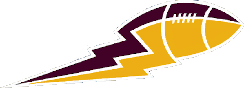 Football Clipart Maroon - Purple Football (877x386)