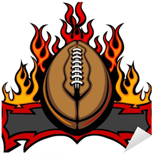 American Football Template With Flames Vector Image - Cardiff Fire Ice Hockey (400x400)