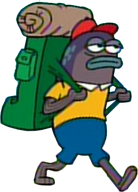 Camper - Spongebob Fish On Fire (531x686)