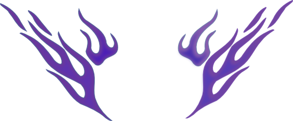 Purple Flames Clip Art At Clker - Green And Purple Flame (600x248)