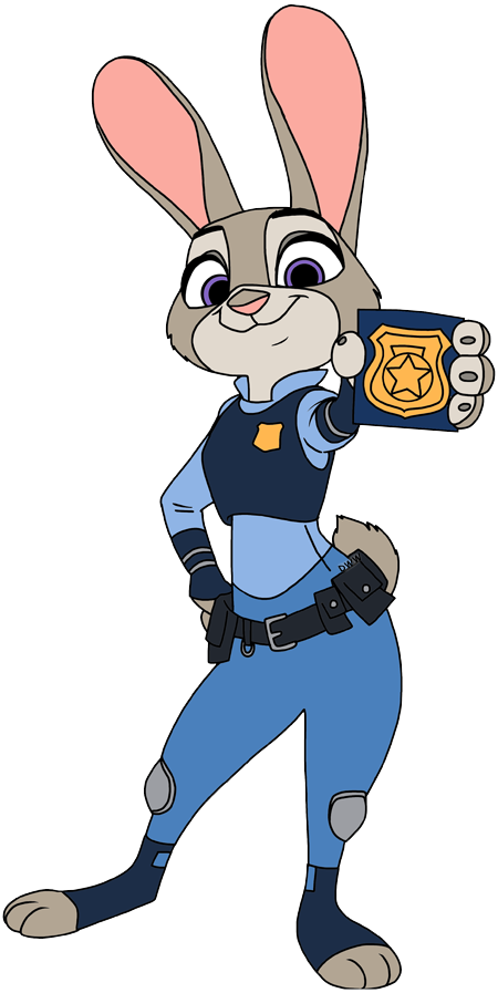 Yak Clipart Animated - Zootopia Judy Hopps Clipart (450x897)