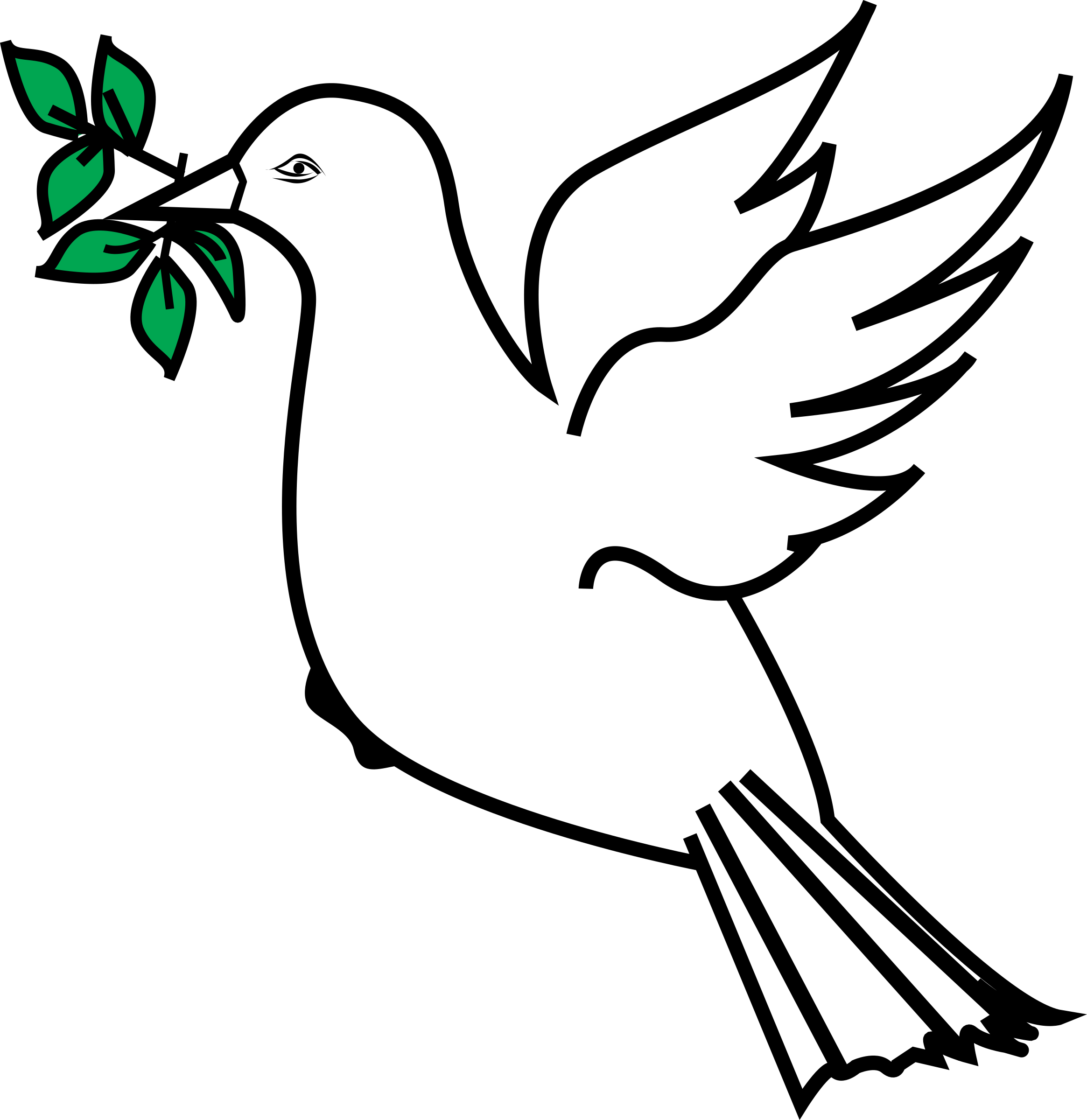 Olive Clipart Bird - Dove With Olive Branch Clipart (2329x2400)