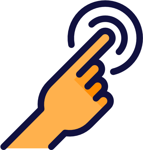 Hand Gesture - Touch Finger Icon Png (512x512)