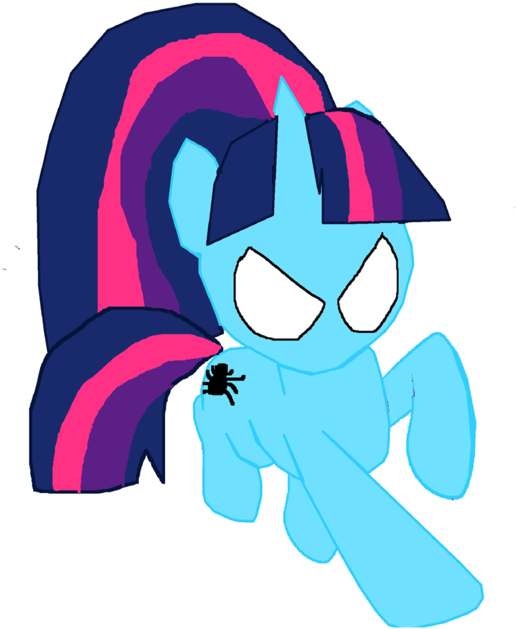 Blue Spider-twilight Pony By Alvaxerox - Cartoon (846x943)