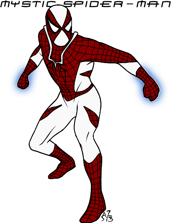 Mystic Spider-man By Bornanimefreak - Cartoon (600x792)