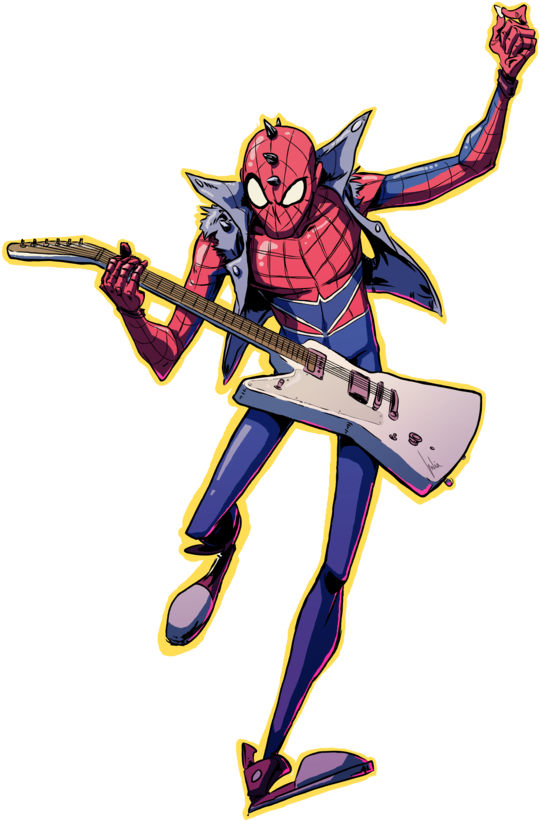The Anarchic Spider-man By Julia Madrigal - Punk Spiderman (600x872)