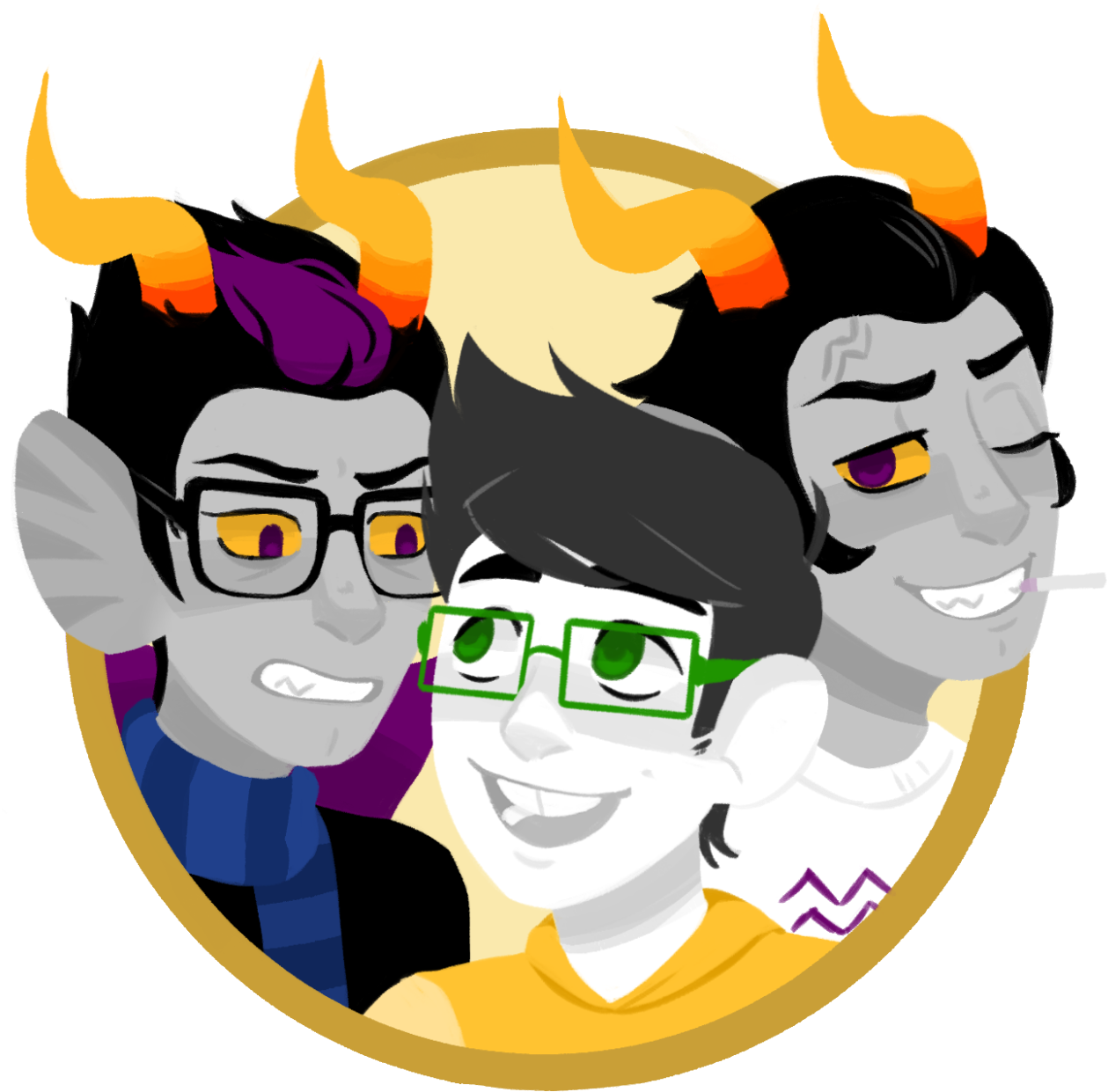 Yes Good Homestuck All The Players All Of Them Hs Aspects - Cartoon (1280x1280)