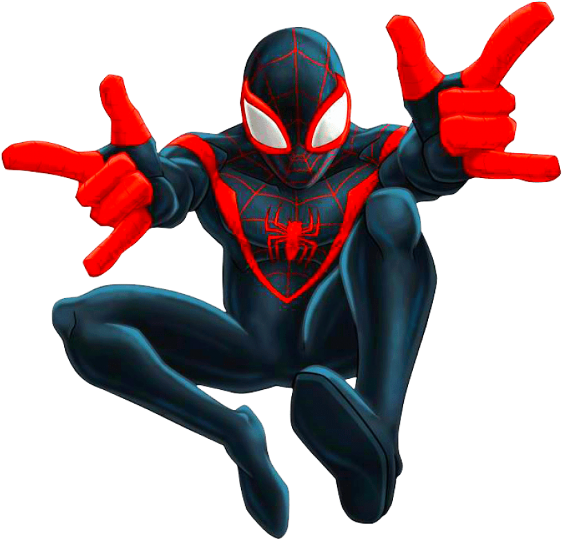 Spider-man Clipart Transparent - Spiderman Miles Morales (850x802)