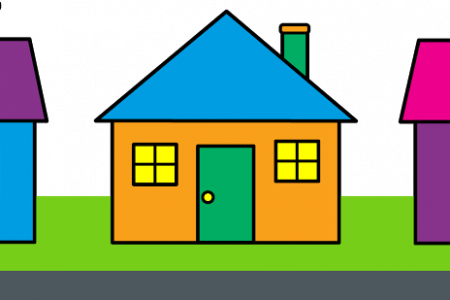 Homeowners Meeting Clip Art - Neighborhood Clipart (450x300)
